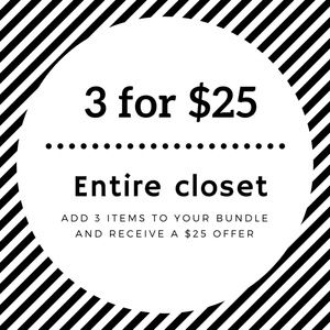 Welcome to this 3 for $25 closet!